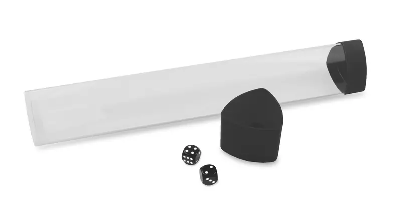Bcw: Playmat Tube With D6 Dice - Black 1