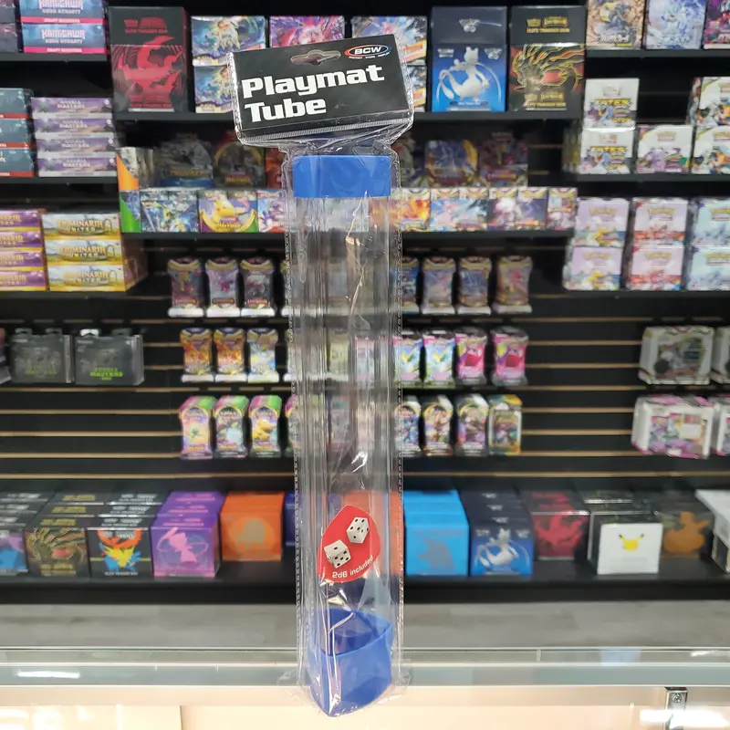 Bcw: Playmat Tube With D6 Dice - Blue 2