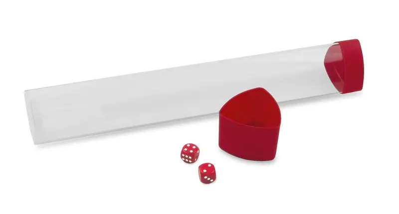 Bcw: Playmat Tube With D6 Dice - Red 1