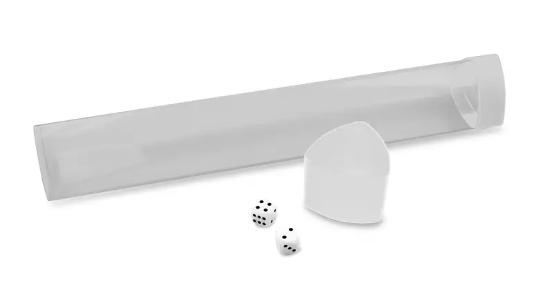 Bcw: Playmat Tube With D6 Dice - White 1