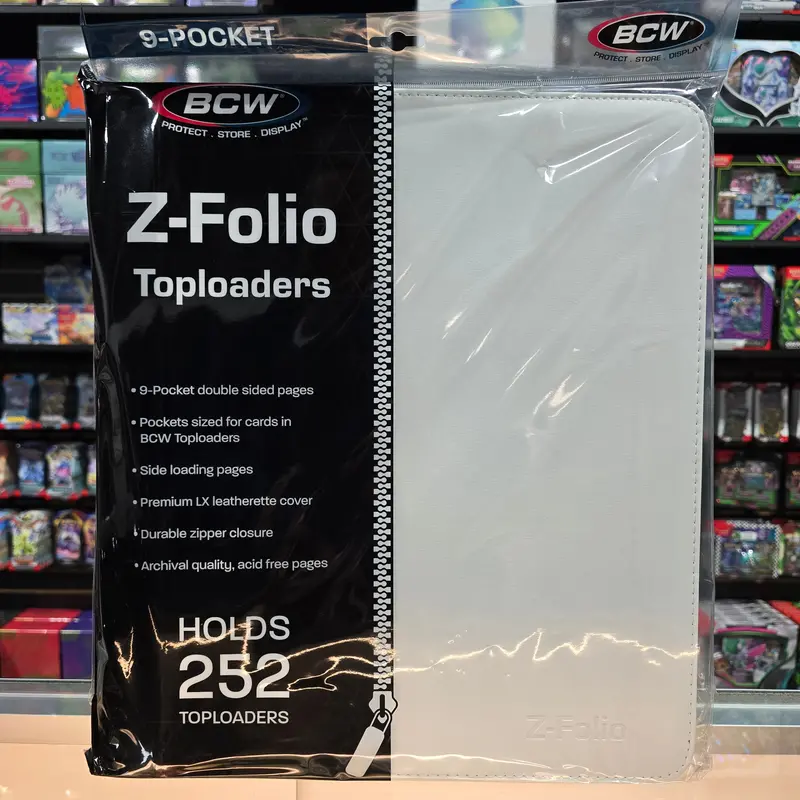 Bcw: Toploaders 9 Pocket Z-Folio Lx Zipper Binder - White 1