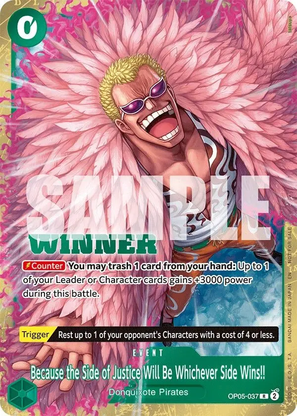 Because The Side Of Justice Will Be Whichever Side Wins!! (Winner Pack 2025 Vol. 4) (Op05-037) (Op-Pr) 1