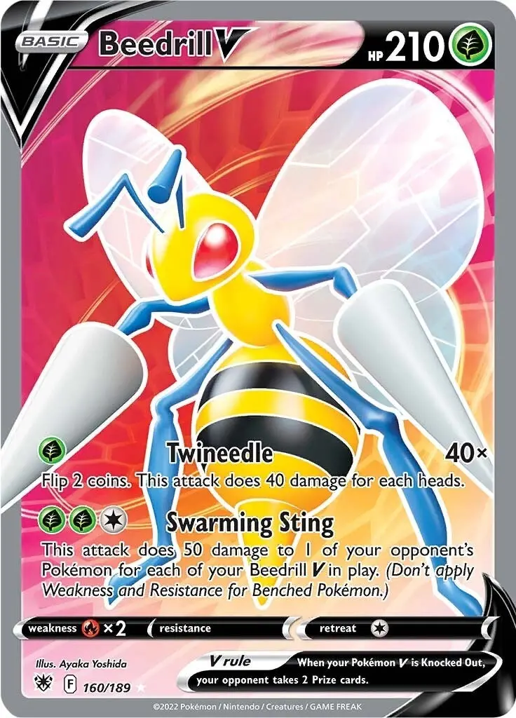 Beedrill V (Full Art) (160/189) (Swsh10) 1