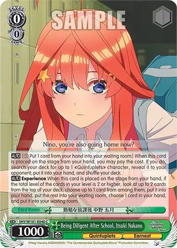 Being Diligent After School, Itsuki Nakano (5Hy/W101-E040 C) [The Quintessential Quintuplets Movie] 1