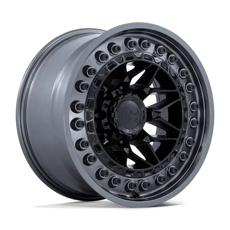 Black Rhino Alpha Wheels In Matte Black With Gunmetal Lip 1