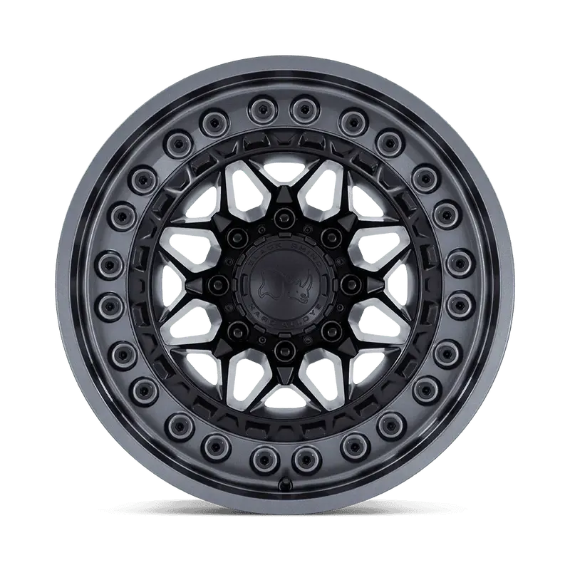 Black Rhino Alpha Wheels In Matte Black With Gunmetal Lip 4