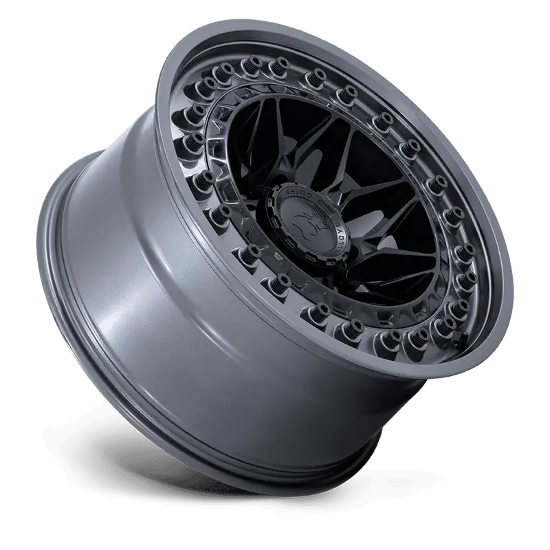Black Rhino Alpha Wheels In Matte Black With Gunmetal Lip 5