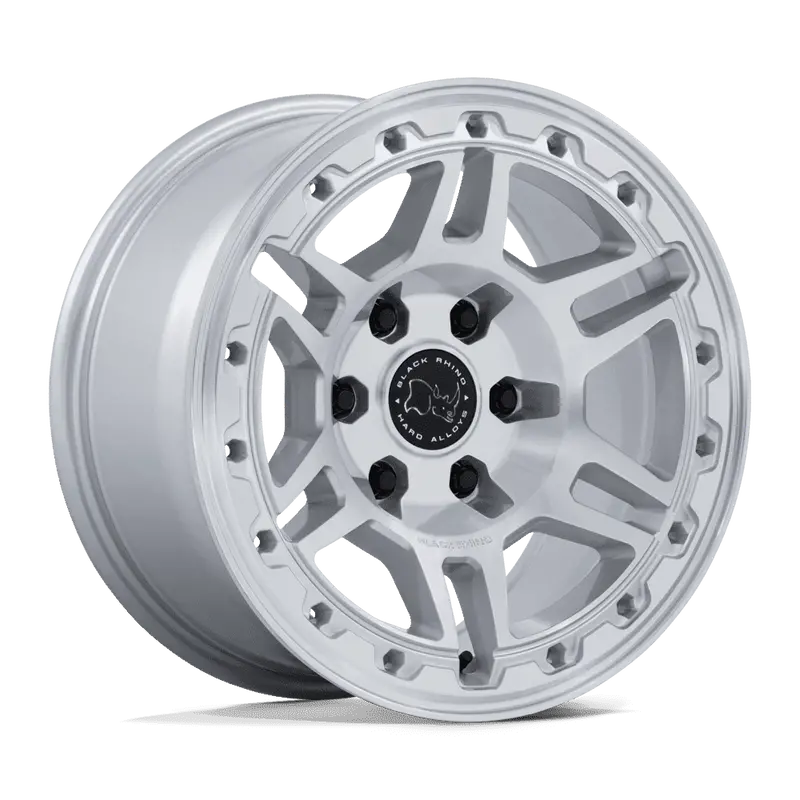 Black Rhino Vanguard Wheels Br039 In Gloss Silver With Machined Face 1