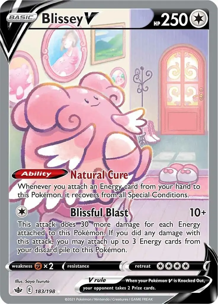 Blissey V (Alternate Full Art) (183/198) (Swsh06) 1