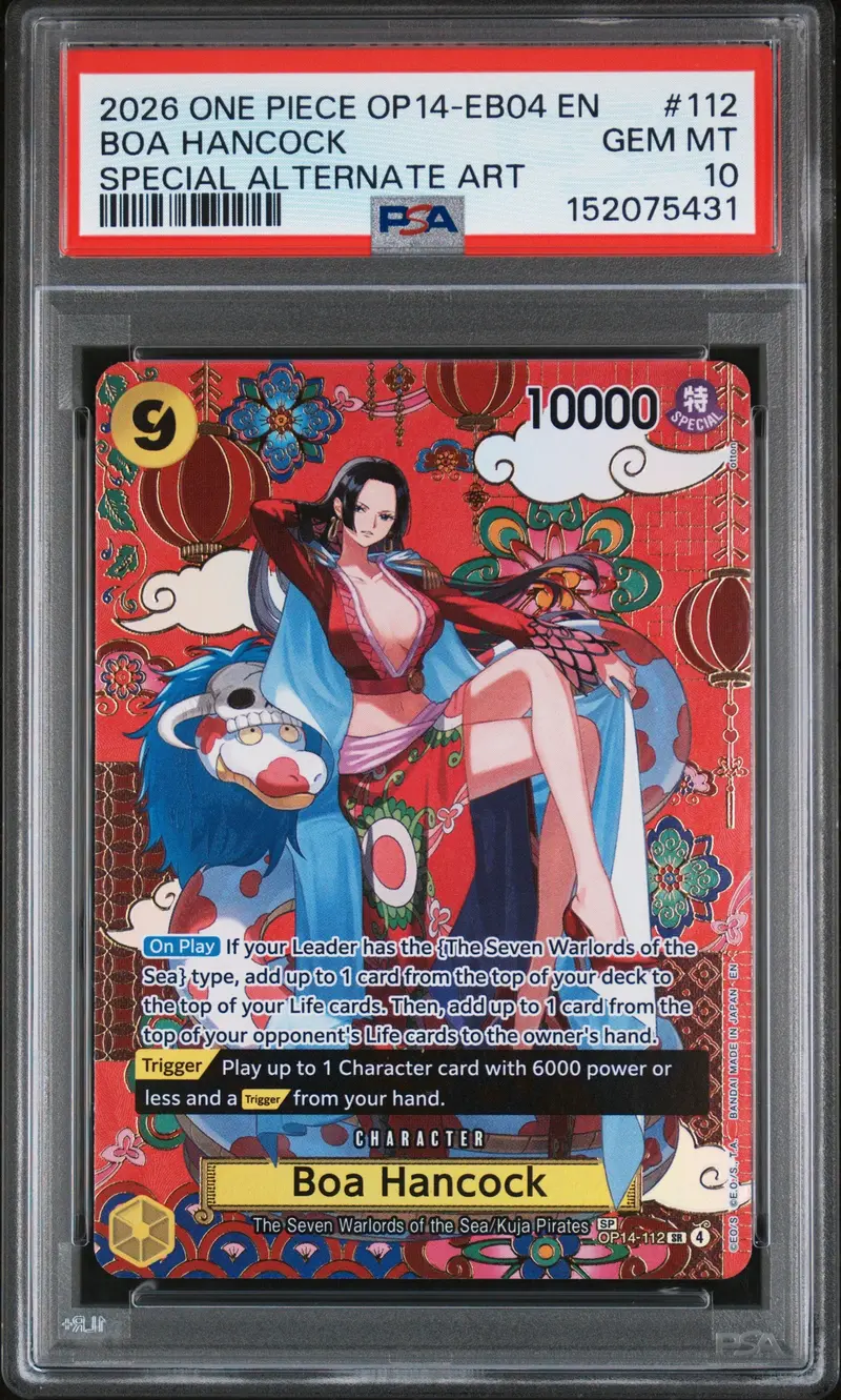 Boa Hancock Special Alternate Art 2026 One Piece Op14-Eb04-The Azure Sea's Seven Psa Gem Mt 10 1
