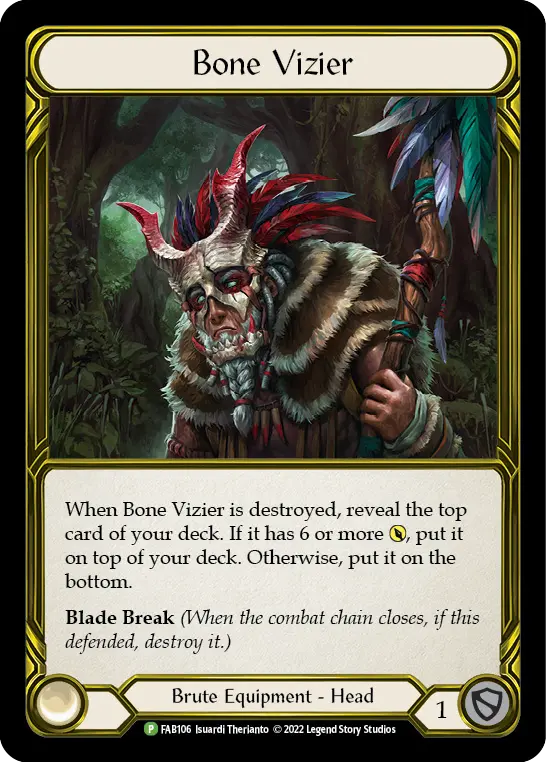 Bone Vizier (Golden) [Fab106] (Promo)  Cold Foil 1
