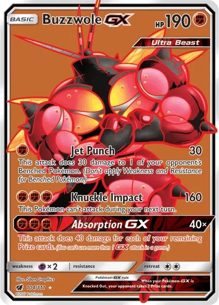 Buzzwole Gx (Full Art) (104/111) (Sm04) 1