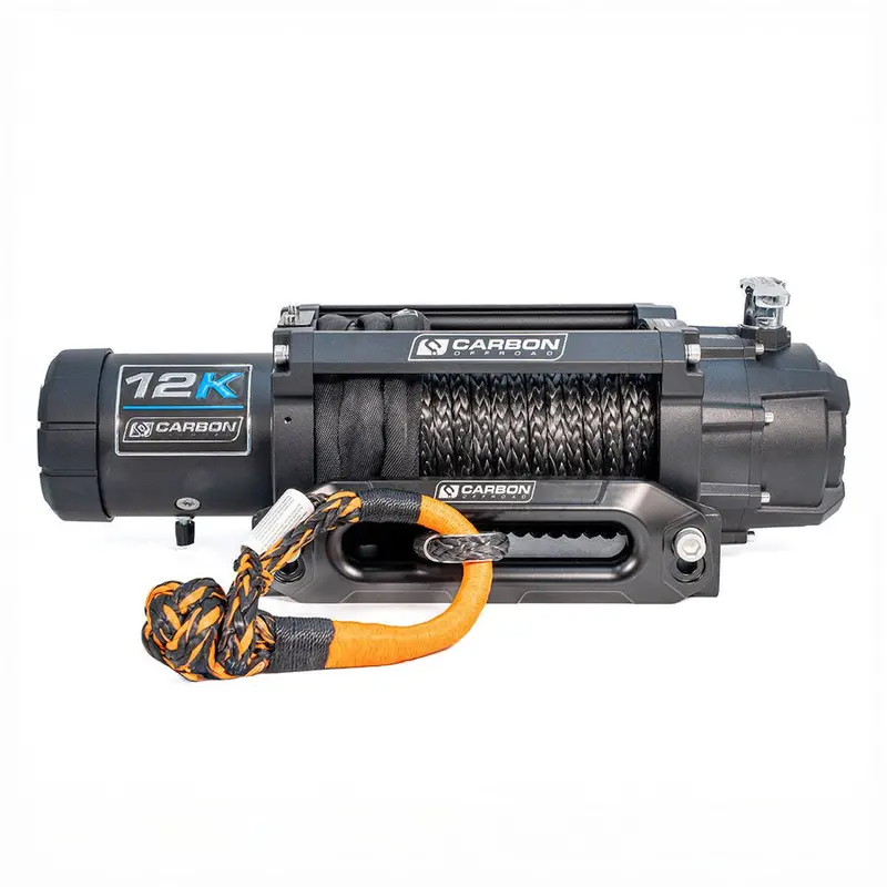 Carbon 12K 12000Lb Winch V3x With 15T Soft Shackle 1