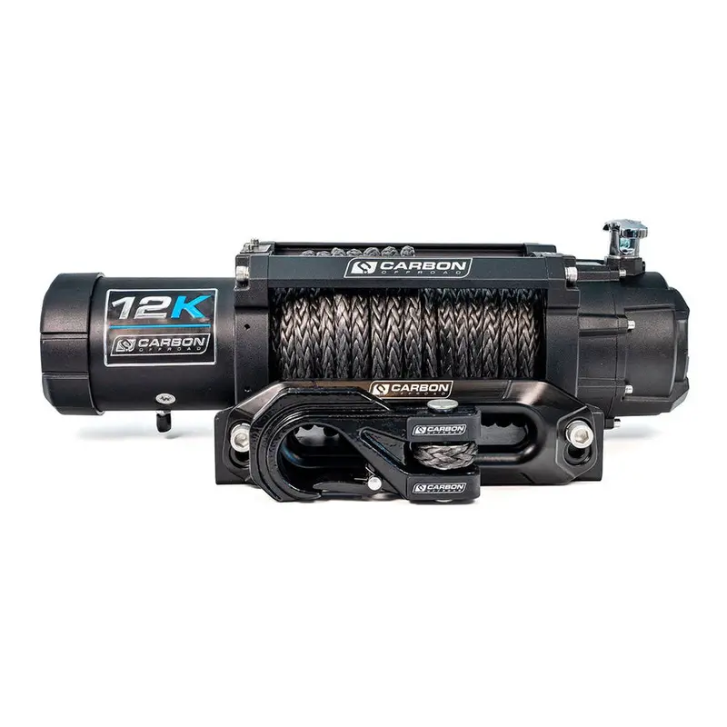 Carbon 12K Winch V3x – 12,000Lb With Megapro Winch Hook 1