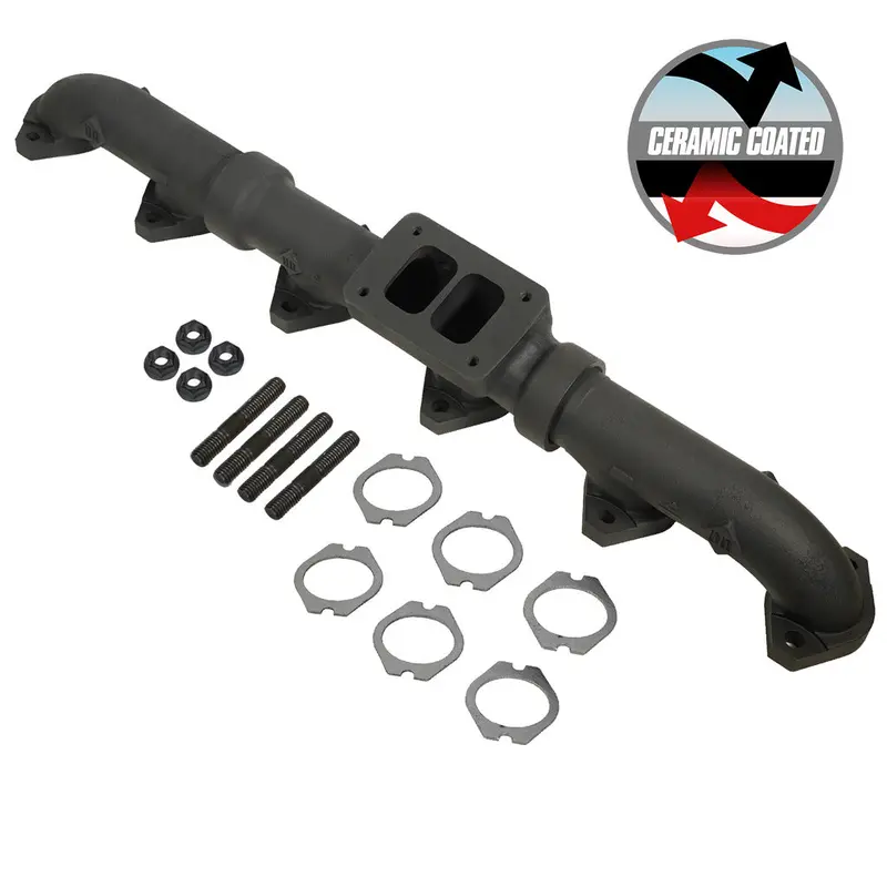 Cat T6 Ceramic Coated Exhaust Manifold / Caterpillar 3406E 1993-1998 / C15 Non-Acert 1999-2003 1