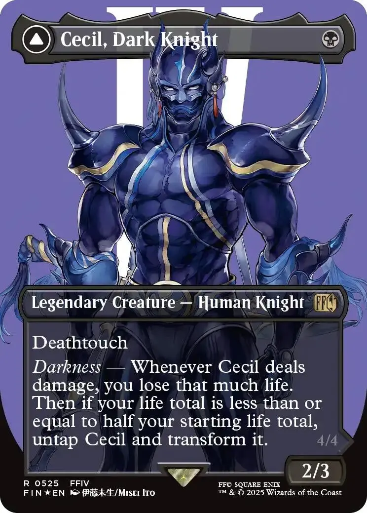 Cecil, Dark Knight (Borderless) (Surge Foil) (525) (Fin) 1