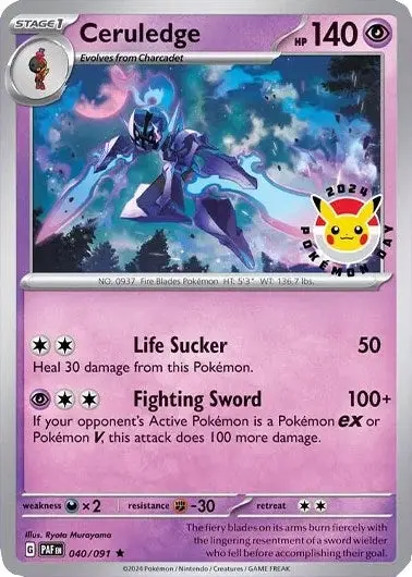 Ceruledge - 040/091 (Pokemon Day 2024) (Cosmos Holo) (040/091) (Mcap) 1