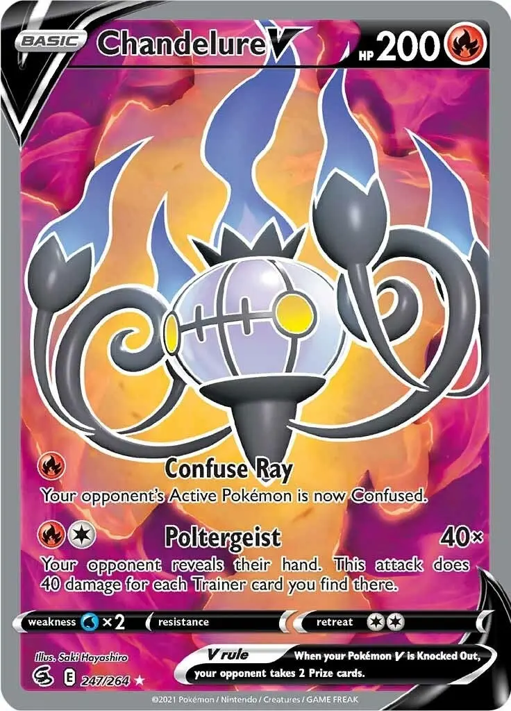 Chandelure V (Full Art) (247/264) (Swsh08) 1