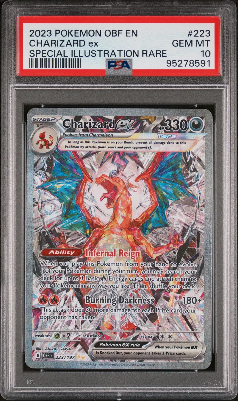 Charizard Ex Special Illustration Rare 2023 Pokemon Obf En-Obsidian Flames Psa Gem Mt 10 1