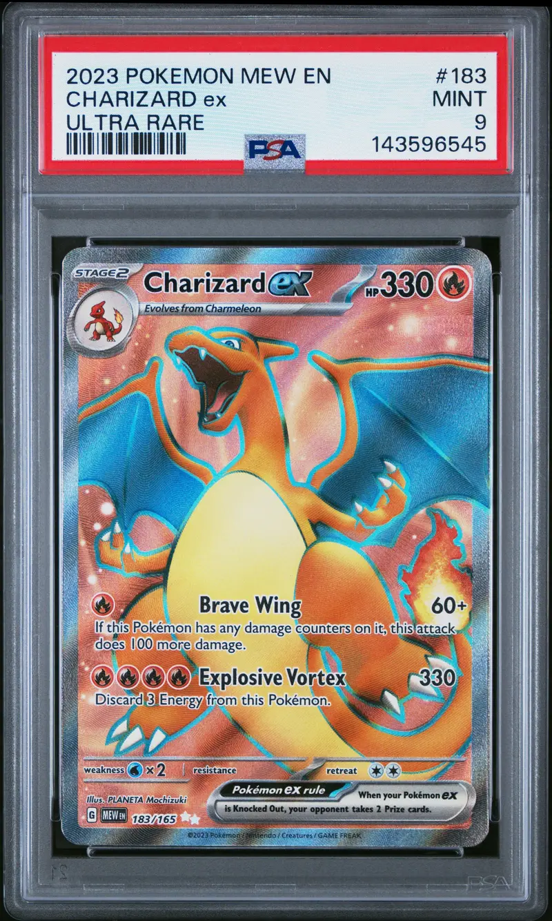 Charizard Ex Ultra Rare 2023 Pokemon Mew En-151 Psa Mint 9 1