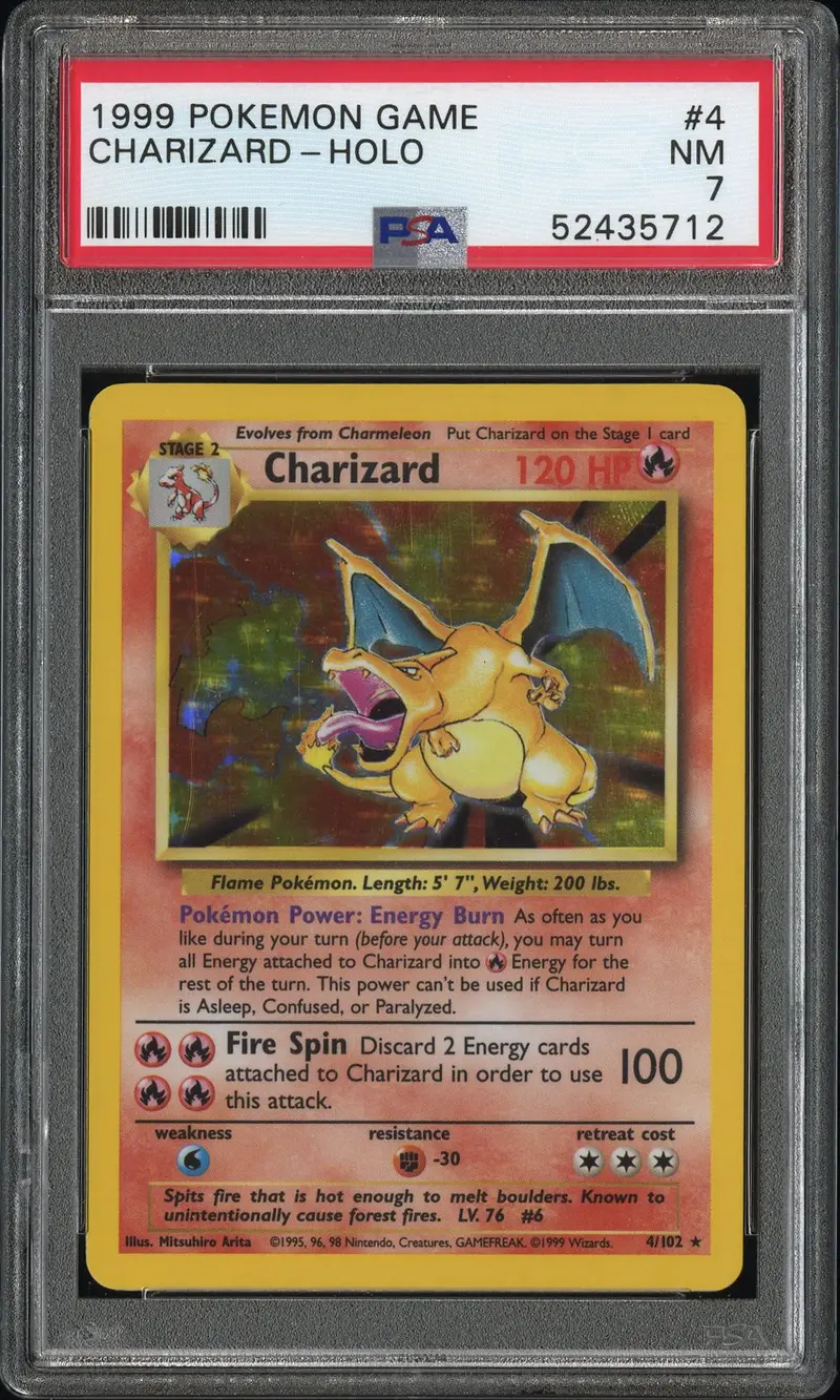 Charizard-Holo 1999 Pokemon Game Psa Nm 7 1
