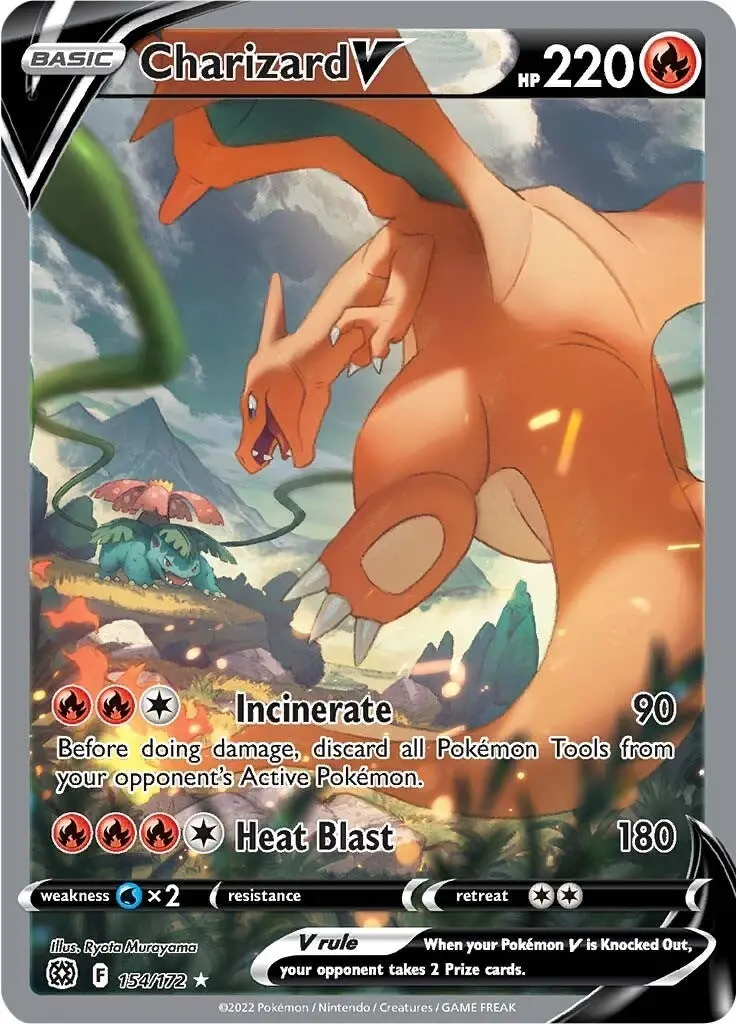 Charizard V (Alternate Full Art) (154/172) (Swsh09) 1