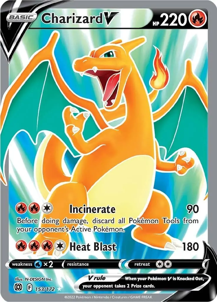 Charizard V (Full Art) (153/172) (Swsh09) 1