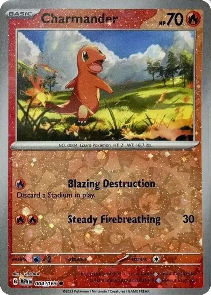 Charmander - 004/165 (Reverse Cosmos Holo) (Costco Exclusive) (004/165) (Mcap) 1