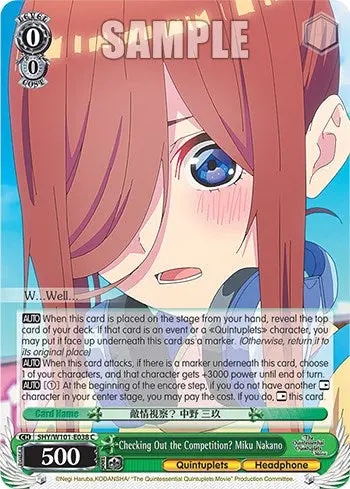 Checking Out The Competition? Miku Nakano (5Hy/W101-E038 C) [The Quintessential Quintuplets Movie] 1