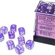 Chessex: Borealis - Luminary - 12Mm D6 36Pc Dice Block (Purple & White) 1