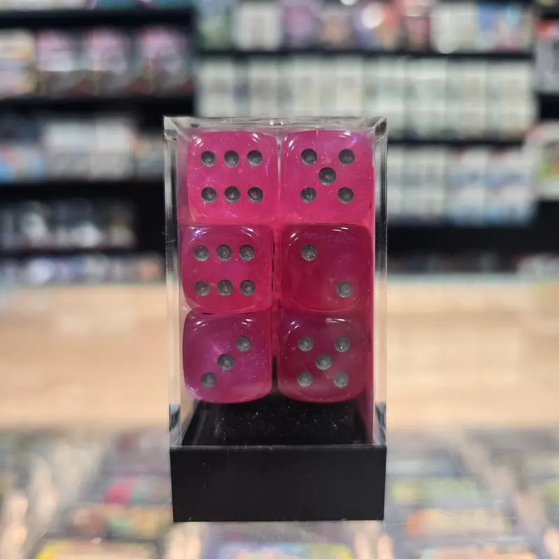 Chessex: Borealis - Luminary - 16Mm D6 36Pc Dice Block (Pink & Silver) 2