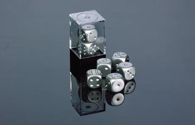 Chessex: Metallic - 16Mm D6 2Pc Dice Block (Matte Finish) 1