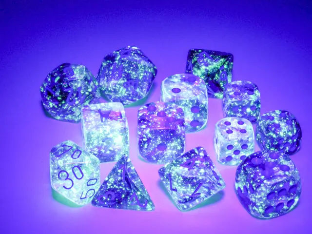 Chessex: Nebula - Luminary - 16Mm D6 36Pc Dice Block (Nocturnal & Blue) 2