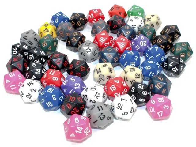 Chessex: Opaque - D20 Dice (Assorted) 1