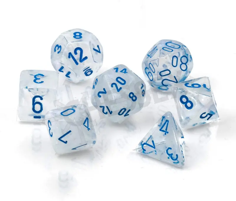 Chessex: Poly Dice Set - Borealis 7Pc Luminary (Icicle & Light Blue) 1