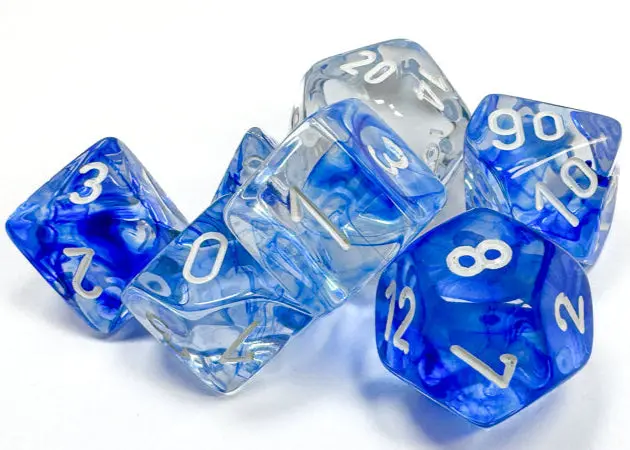 Chessex: Poly Dice Set - Nebula 7Pc (Dark Blue & White) 1