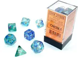 Chessex: Poly Die Set - Nebula - 7Pc (Oceanic & Gold) 1