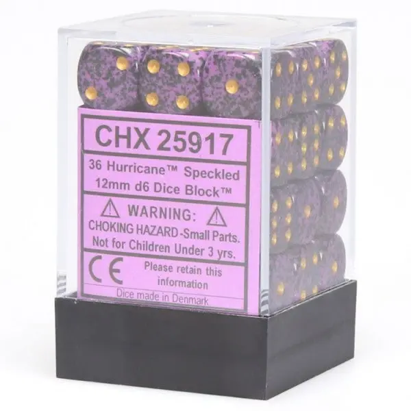 Chessex: Speckled - 12Mm D6 36Pc Dice Block (Hurricane) 1