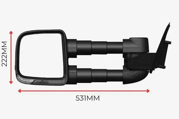 Clearview Compact Towing Mirror For Isuzu D-Max 2020 Onwards 8