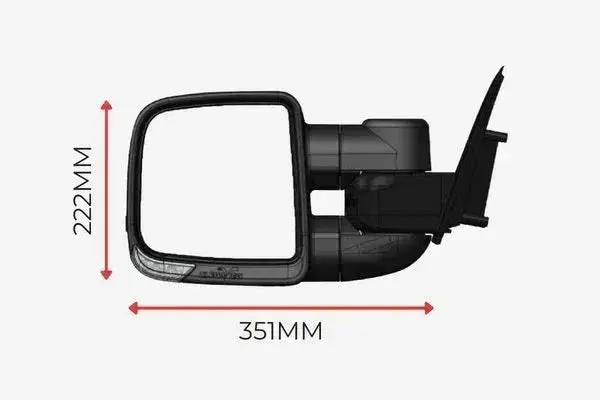 Clearview Compact Towing Mirror For Toyota Landcruiser 70 Series 2021 - Aug 2023 7