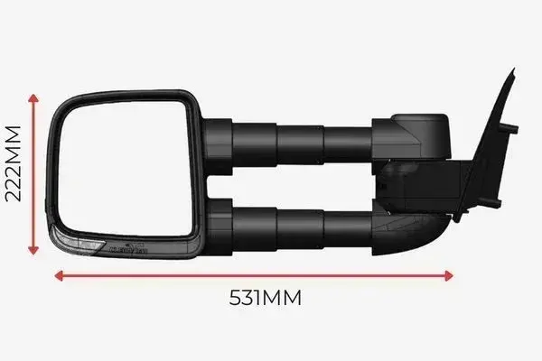 Clearview Compact Towing Mirror For Toyota Landcruiser 70 Series 2021 - Aug 2023 8
