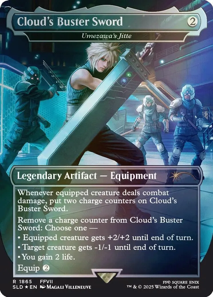 Cloud's Buster Sword - Umezawa's Jitte (Rainbow Foil) (1865) (Sld) 1