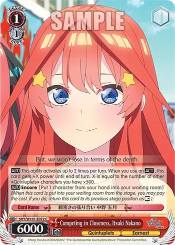 Competing In Closeness, Itsuki Nakano (5Hy/W101-E072 C) [The Quintessential Quintuplets Movie] 1