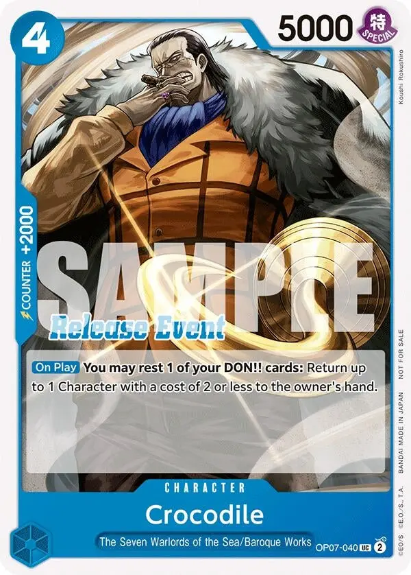 Crocodile (St15 - St20 Release Event Pack) (Op07-040) (Op-Pr) 1
