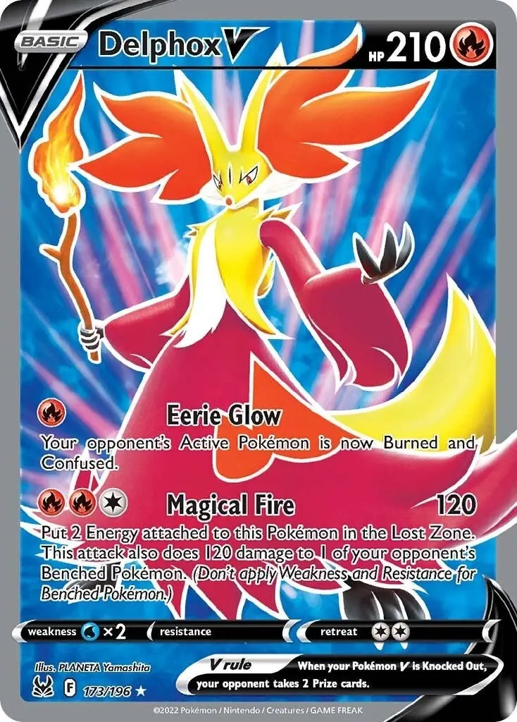 Delphox V (Full Art) (173/196) (Swsh11) 1
