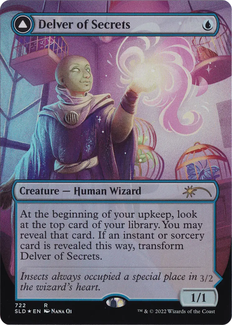 Delver Of Secrets // Insectile Aberration (Borderless) [Secret Lair: From Cute To Brute] 1