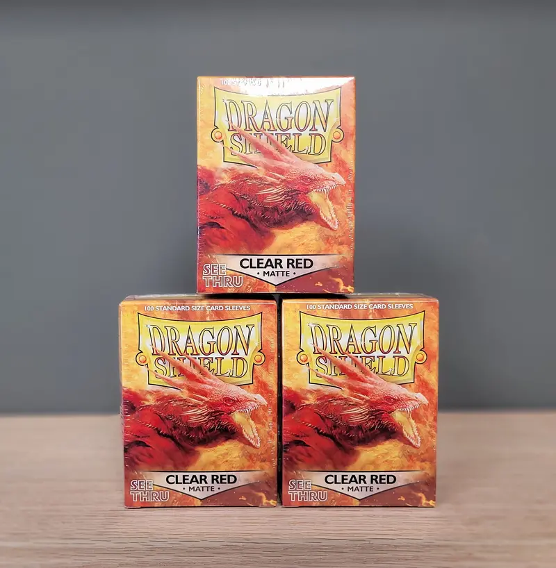 Dragon Shield Deck Protector - Matte Clear Red 100 Ct 1