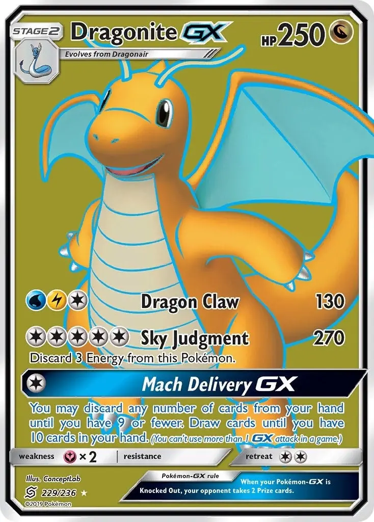Dragonite Gx (Full Art) (229/236) (Sm11) 1