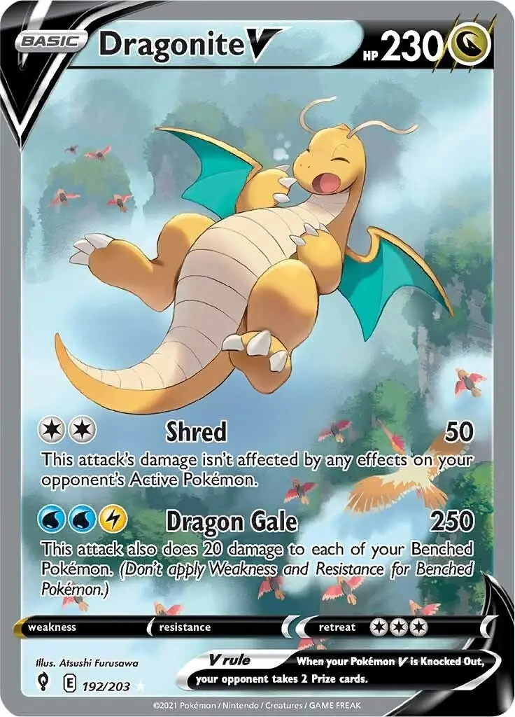 Dragonite V (Alternate Full Art) (192/203) (Swsh07) 1