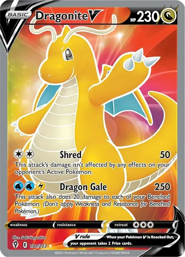 Dragonite V (Full Art) (191/203) (Swsh07) 1